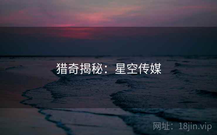 猎奇揭秘：星空传媒