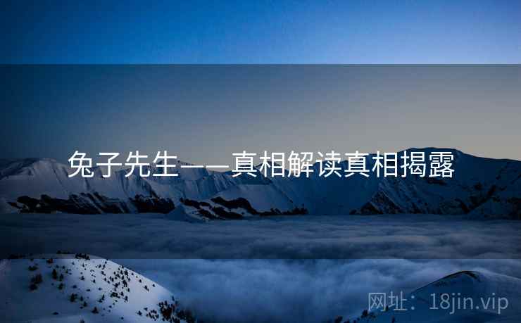 兔子先生——真相解读真相揭露
