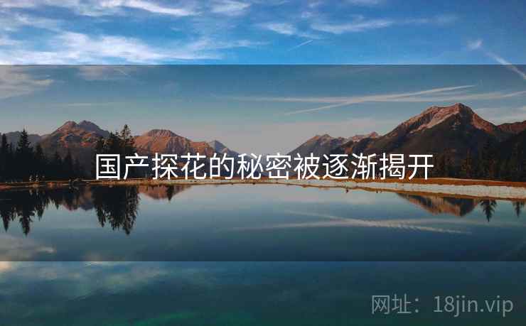 国产探花的秘密被逐渐揭开